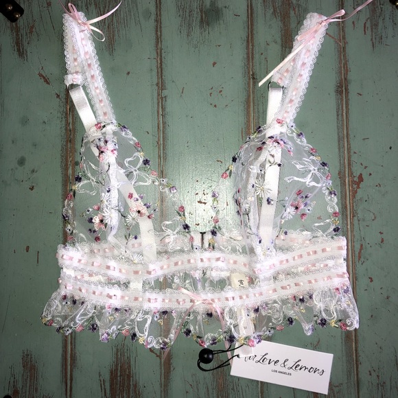 For Love & Lemons Angelica Bralette Size M NWT - Picture 8 of 10